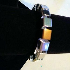Silver/Gold Cubes Bracelet